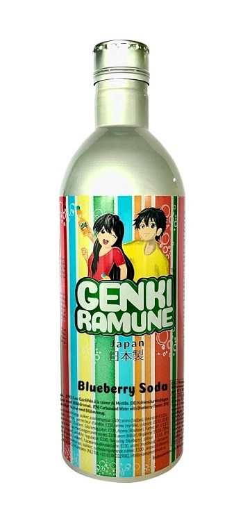 Soda dolce gusto mirtillo - Genki Ramune 500ml.
